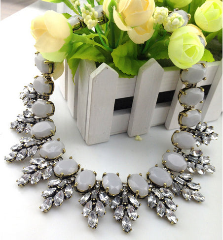 Luxury Crystal Leaves Jewelry Set